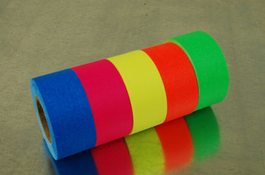 5 Pack 1 Inch UV Blacklight Reactive Fluorescent Gaffer Tape 5 Rolls x 6 Yards